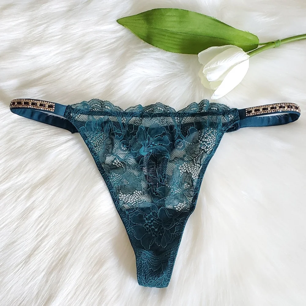 Victoria's Secret Very Sexy Lace Shine Thong Size S - Picture 2 of 6